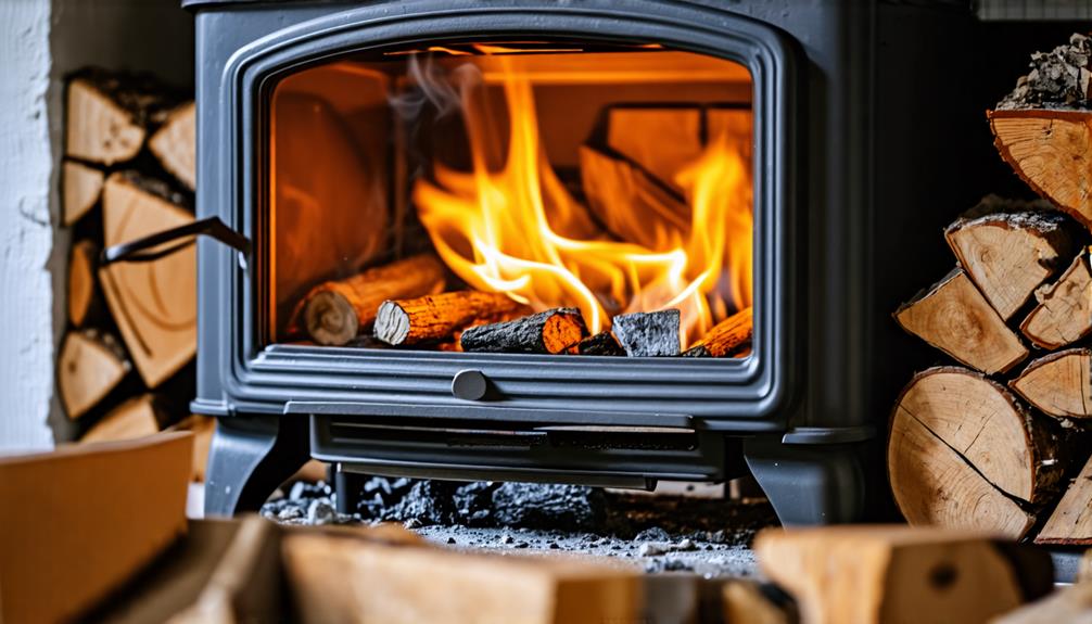 glass in stove blackens